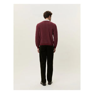 Les Deux - Signature Çizgili Polo Tişört | Bordo
