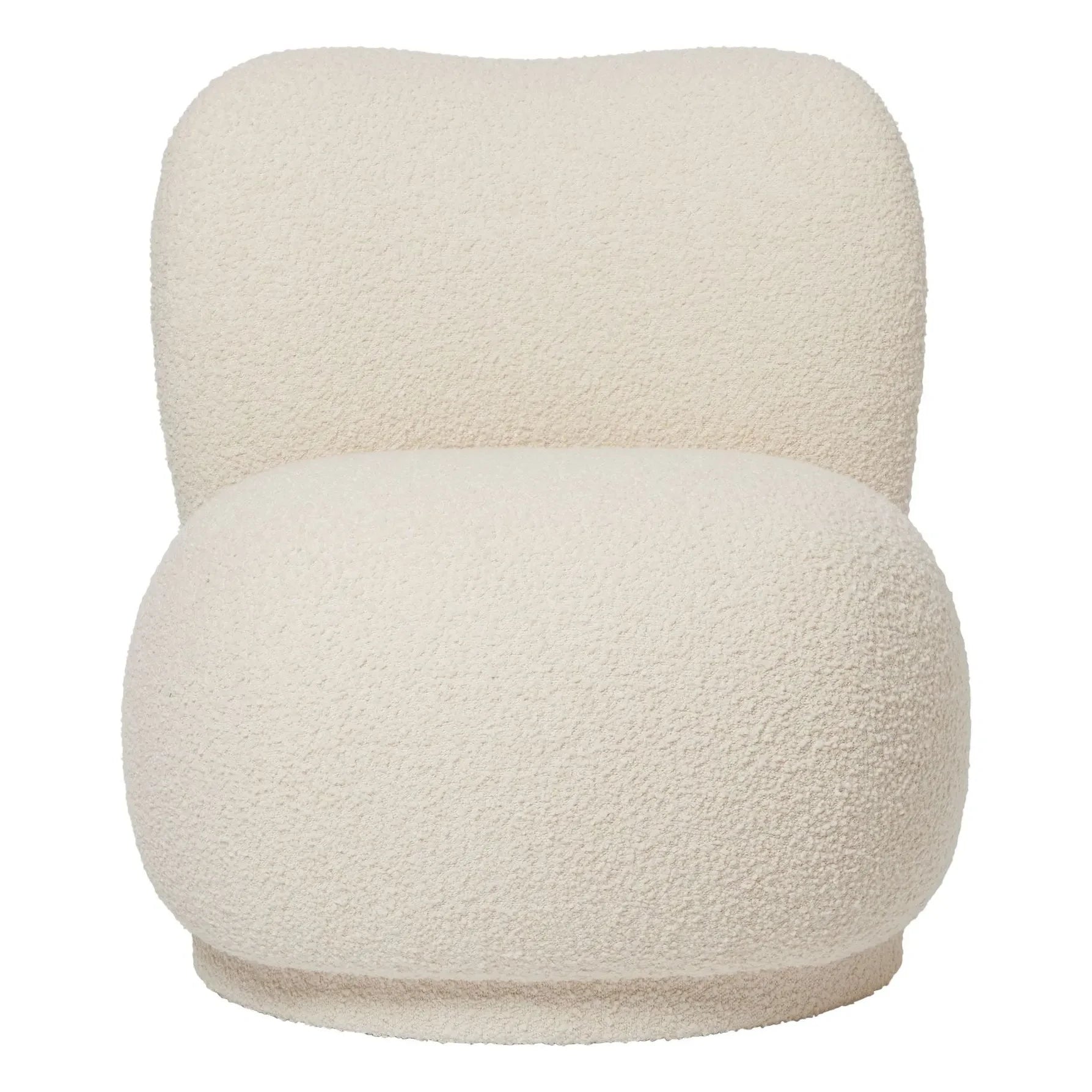 Ferm Living - Rico Piccolo sillón curvado de tela | Crema
