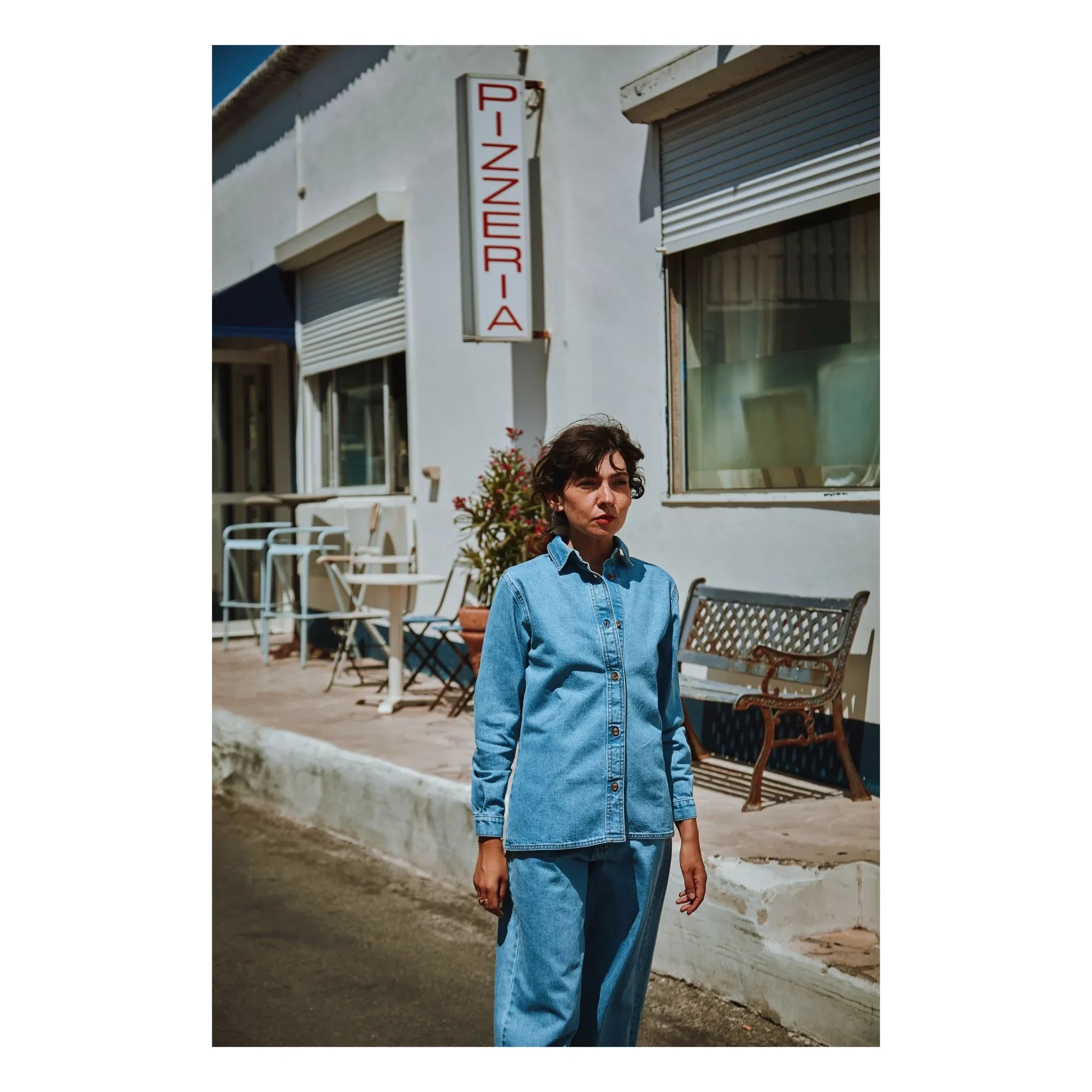 Poudre Organic - Camisa Capucine Denim - Colección Mujer | Azul Claro