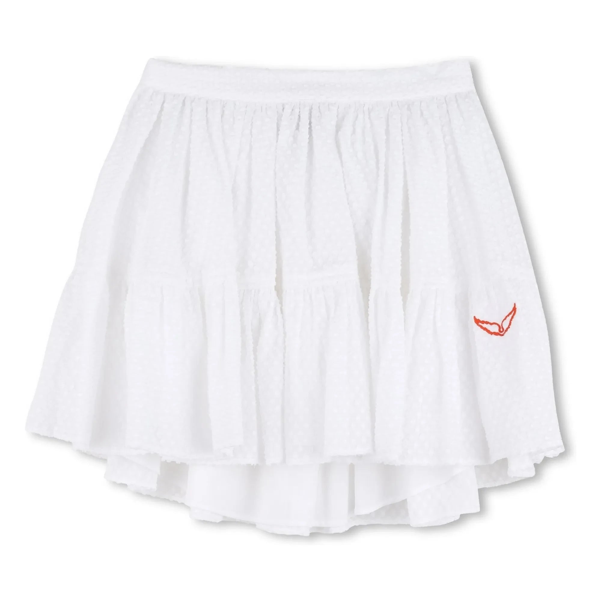Zadig & Voltaire - Falda con volantes Dobby | Blanco