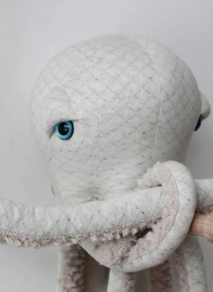 Bigstuffed - Pulpo de peluche albino de 60 cm | Blanco