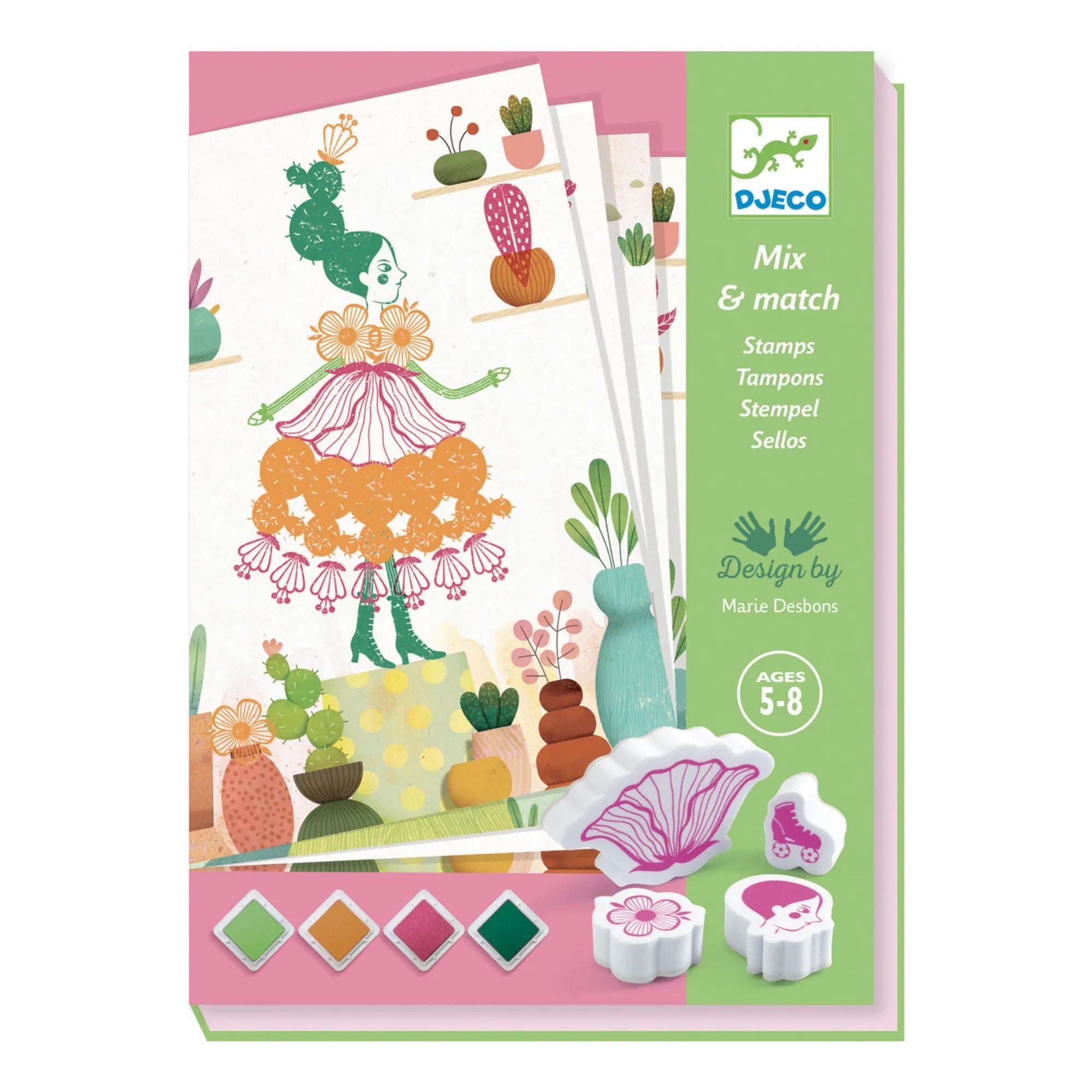 Djeco - Set de sellos para niñas