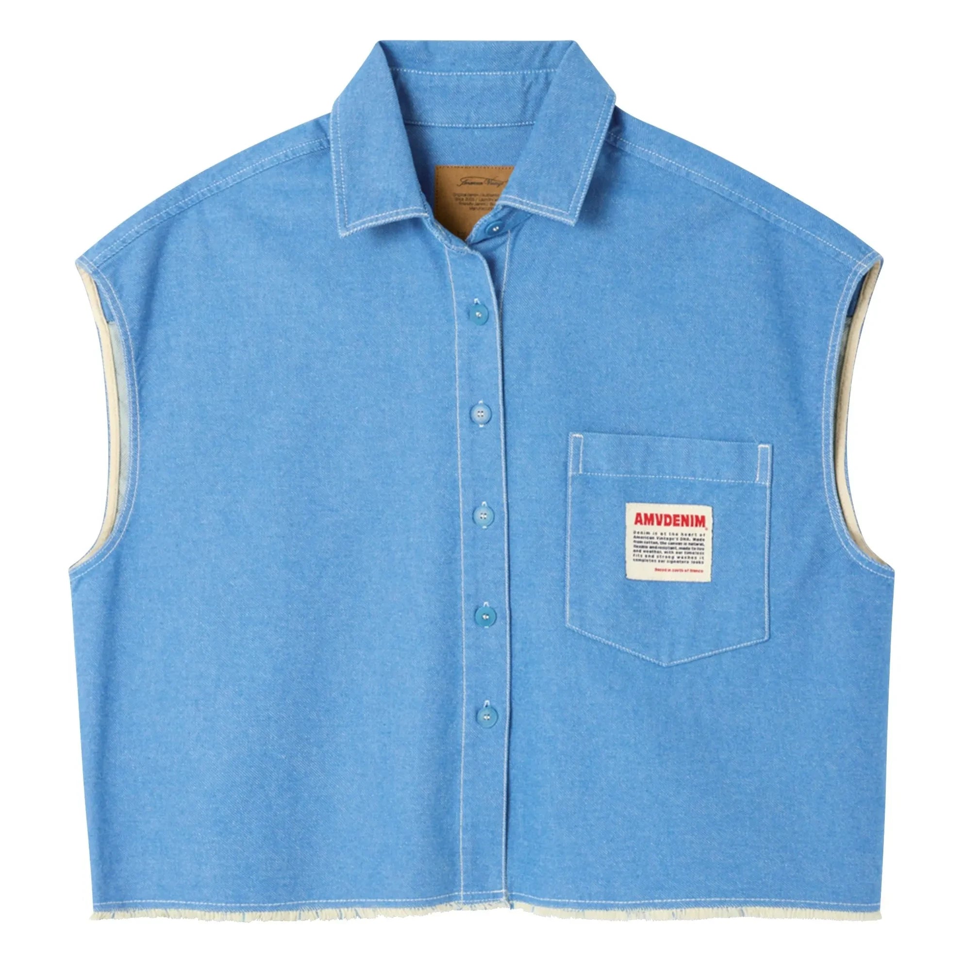 American Vintage - Chaqueta sin mangas de algodón Pusway | Azul