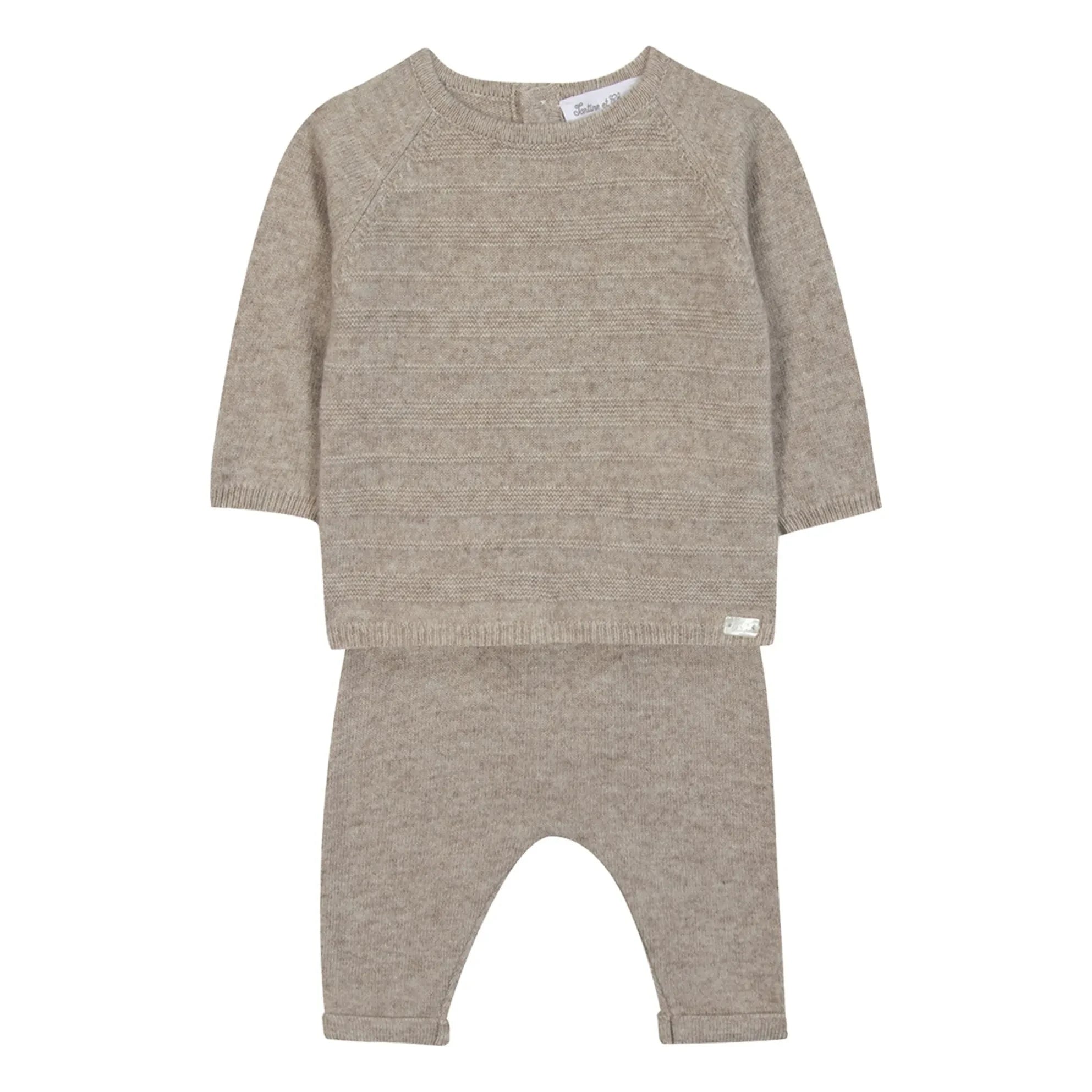 Tartine et Chocolat - Conjunto de Jersey de Lana y Leggings | Color Avena