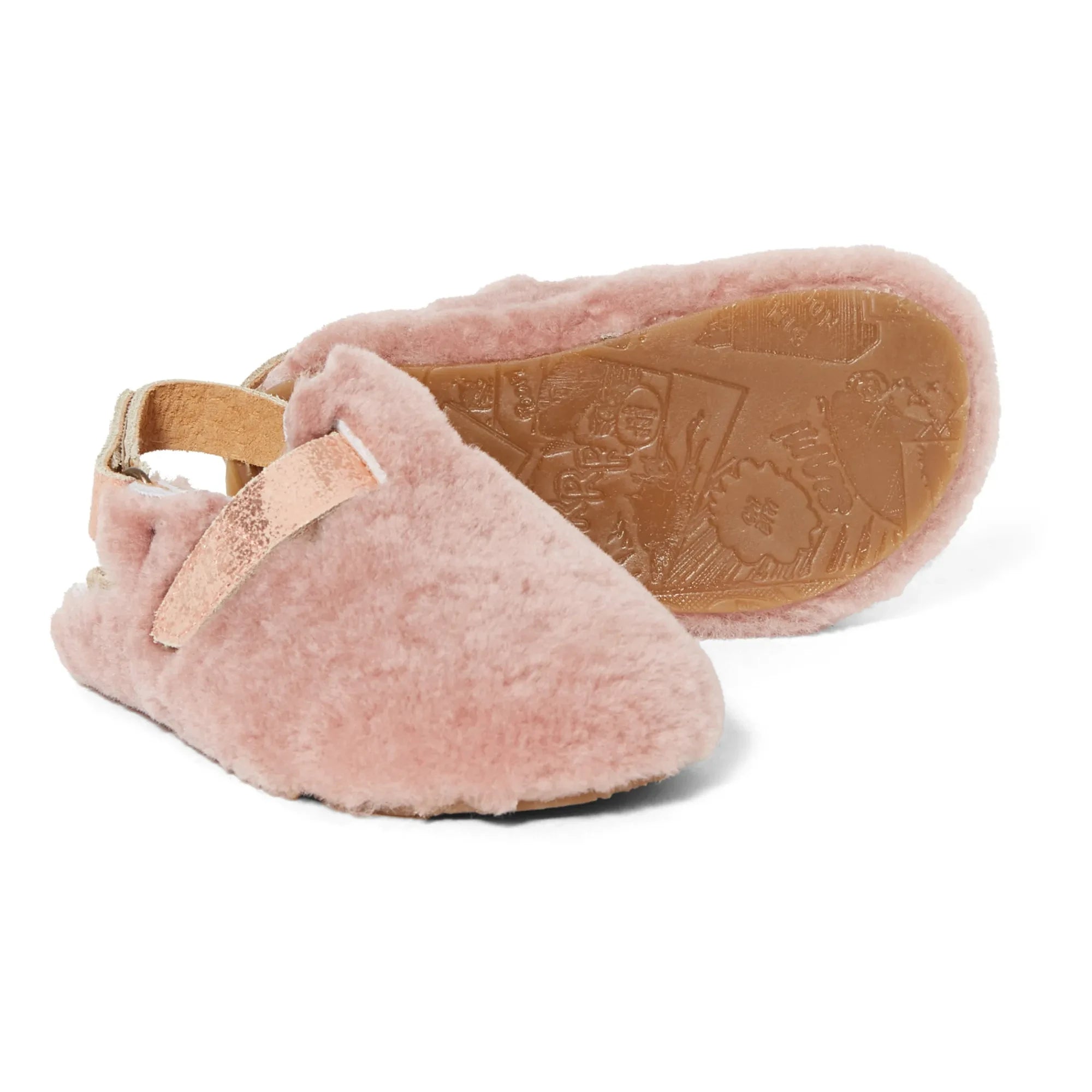 Pèpè - Zuecos de Pelo Sintético | Rosa Claro