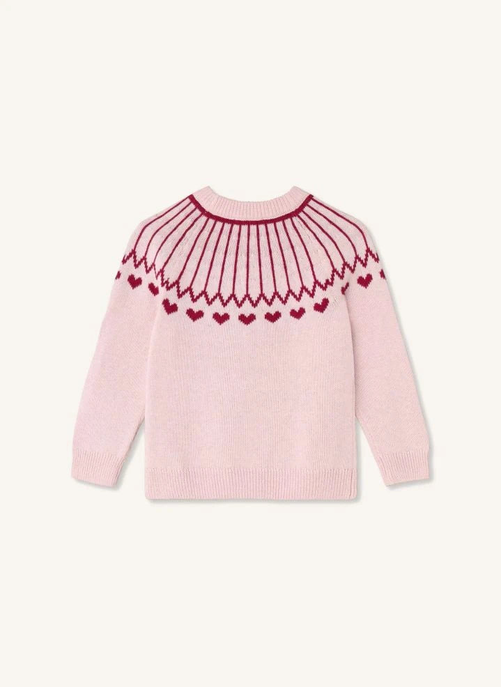 Fliink - Nova Hearts Jersey de Algodón Orgánico | Rosa