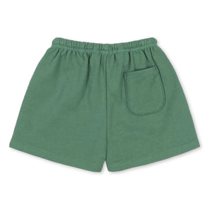 Konges Sløjd - Pantalones cortos de chándal con puntos de algodón orgánico unisex | Verde