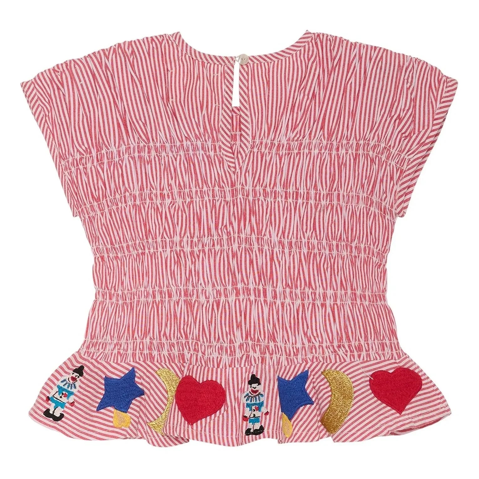 SISSEL EDELBO - Top Smocked Rayas Izquierdas - Colección Infantil | Rojo