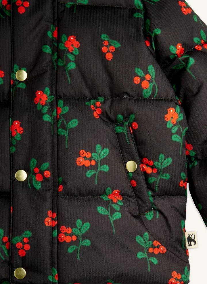 Mini Rodini - Lingonberries şişme mont | Siyah