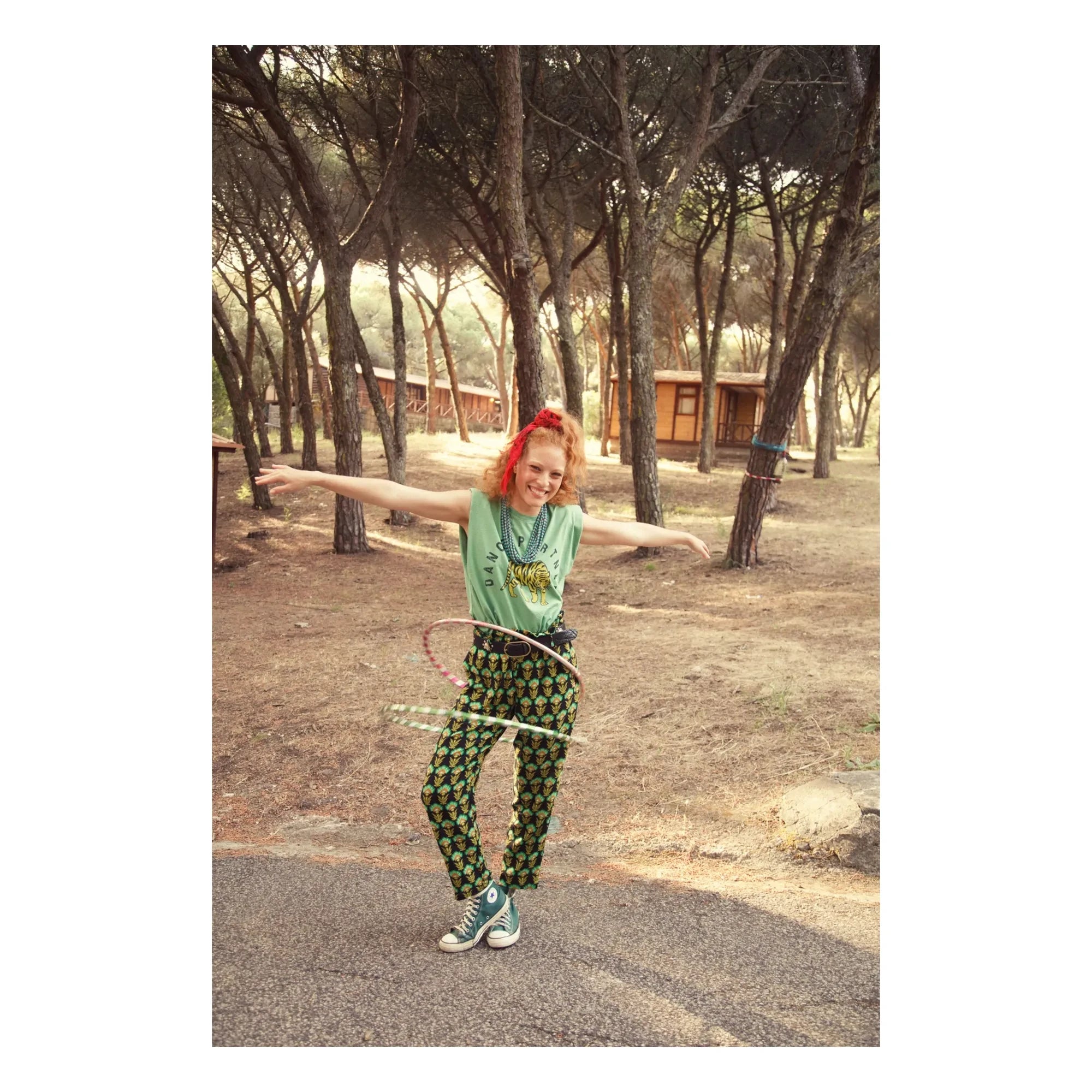 Sisters Department - Camiseta Alicia de Algodón con Hombreras | Verde