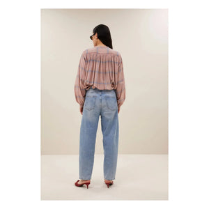 By Bar - Blusa de algodón orgánico Nyka | Rosa empolvado