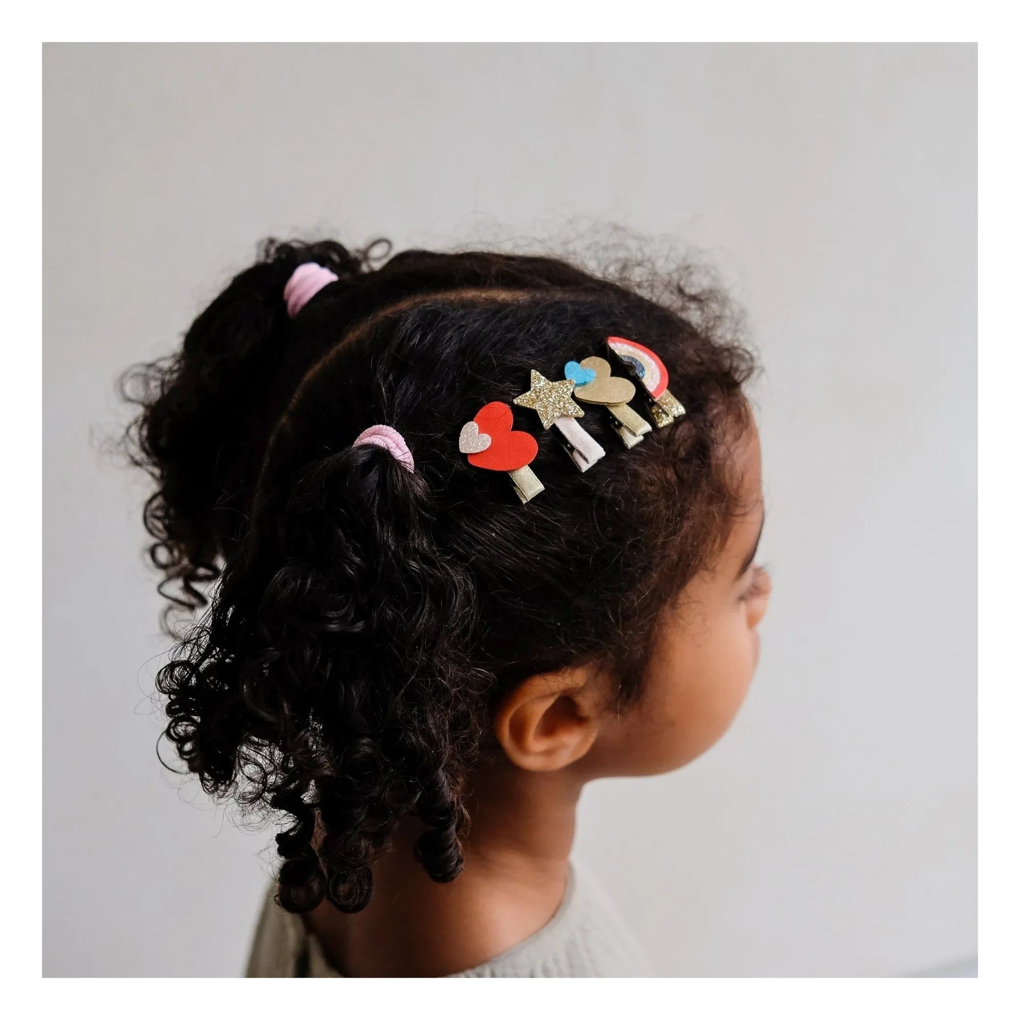 Mimi & Lula - Set de 8 pinzas para el pelo Mini Rainbow | Dorado