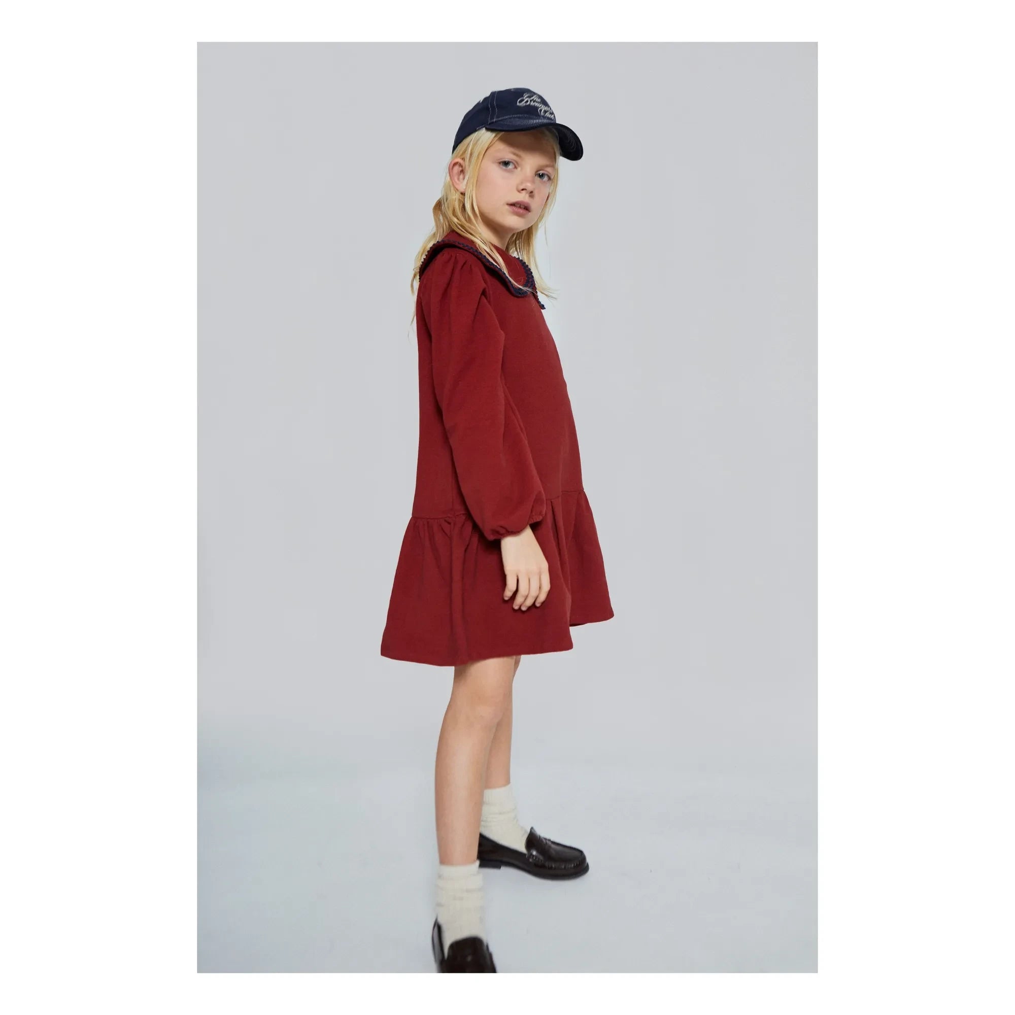 Mipounet - Vestido con cuello polo de jersey Melissa | Burdeos