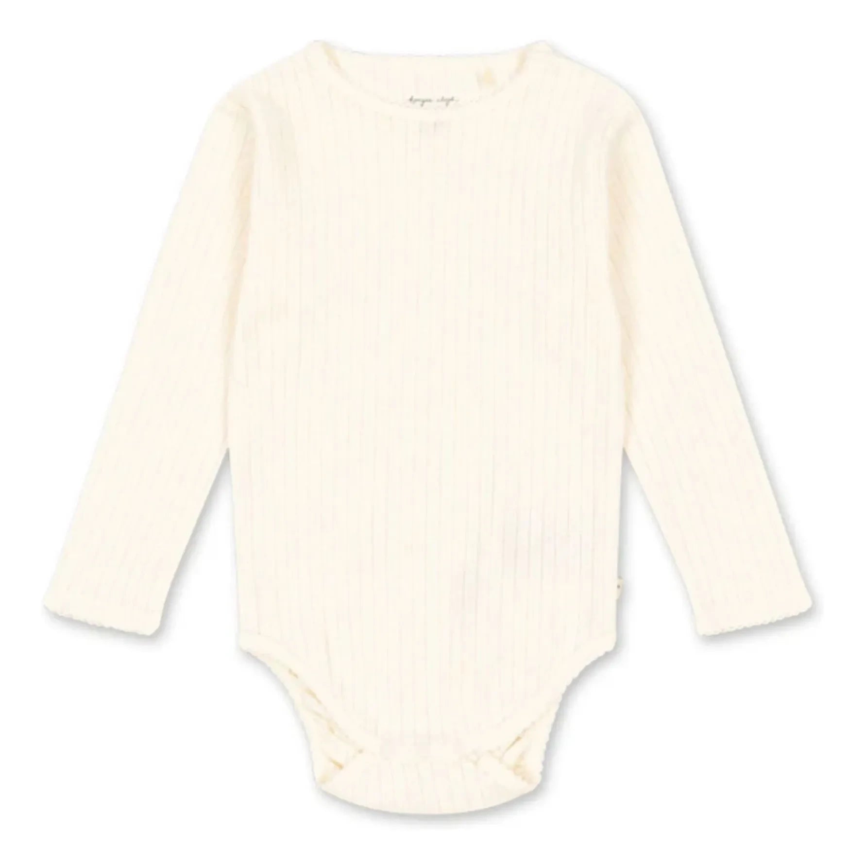 Konges Sløjd - Body de algodón orgánico acanalado Minnie | Crudo