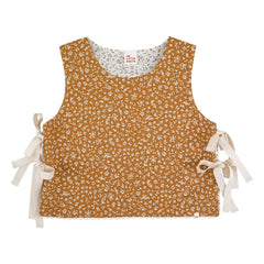 THE LiTTLE POETS - Chaqueta sin mangas reversible de algodón orgánico Louise | Caramelo