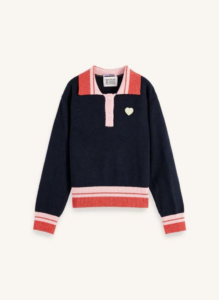 Scotch & Soda - Polo yaka kazak | Lacivert