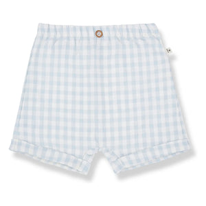 1+ en la familia - Bermuda Tinos Vichy Seersucker | Azul claro