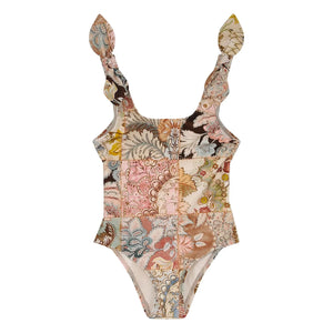 Zimmermann - Traje de Baño Patchwork Floral Rayos de Sol | Rosa Claro