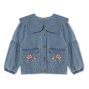 Fliink - Denim Don Flowers Ceket | Açık Mavi