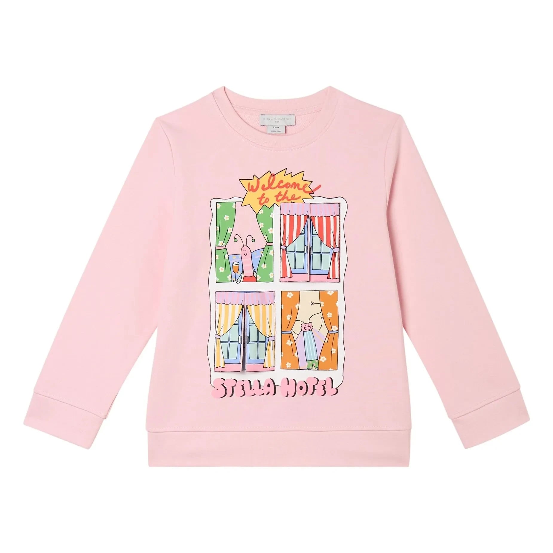 Stella McCartney Kids - Sudadera de algodón orgánico Stella Hotel | Rosa