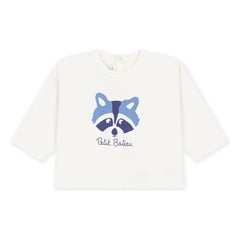 Petit Bateau - Hayvan Tişörtü Organik pamuk | Ecru