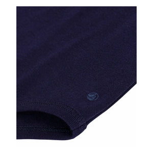 Petit Bateau - Body de cuello alto de algodón orgánico | Azul noche