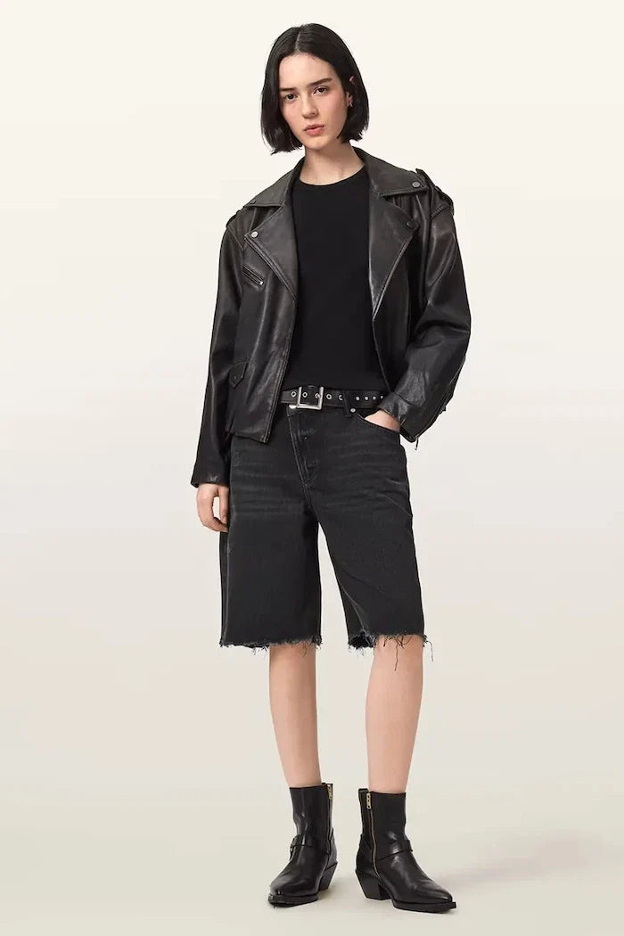 AllSaints AKI, shorts vaqueros para mujer