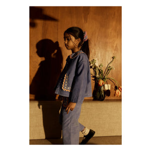Hello Simone - Chaqueta de terciopelo Duchesse | Azul