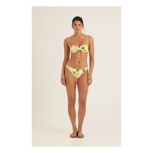 Peony - Top de bikini balconette fruncido para las vacaciones | Amarillo