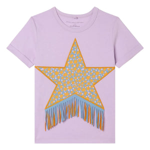 Stella McCartney Niños - Camiseta Etoile Franges | Malva