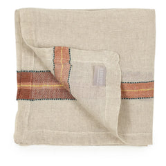 Libeco - Mantel de mesa a rayas | Rojo teja