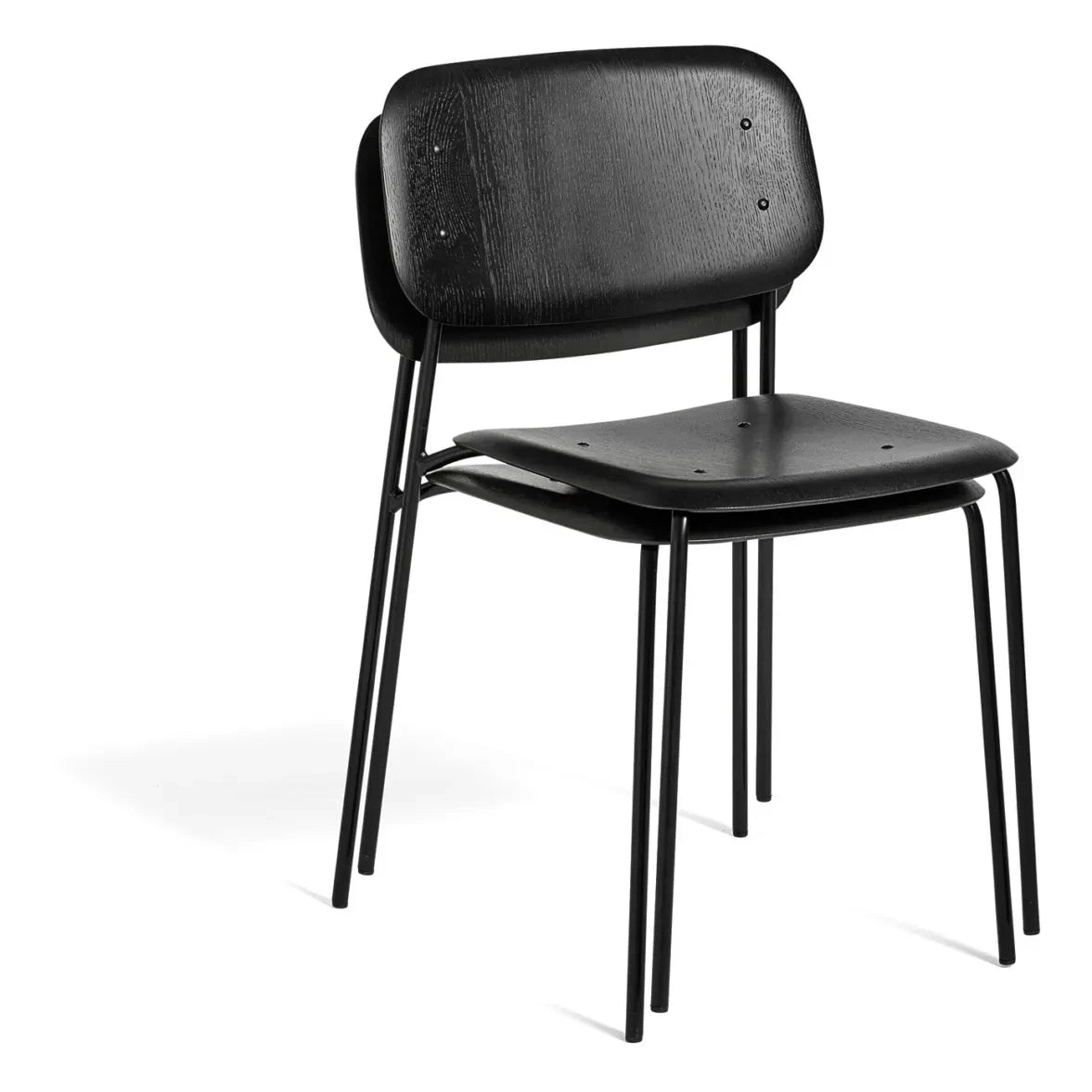 Hay - Silla de madera con bordes suaves | Negro