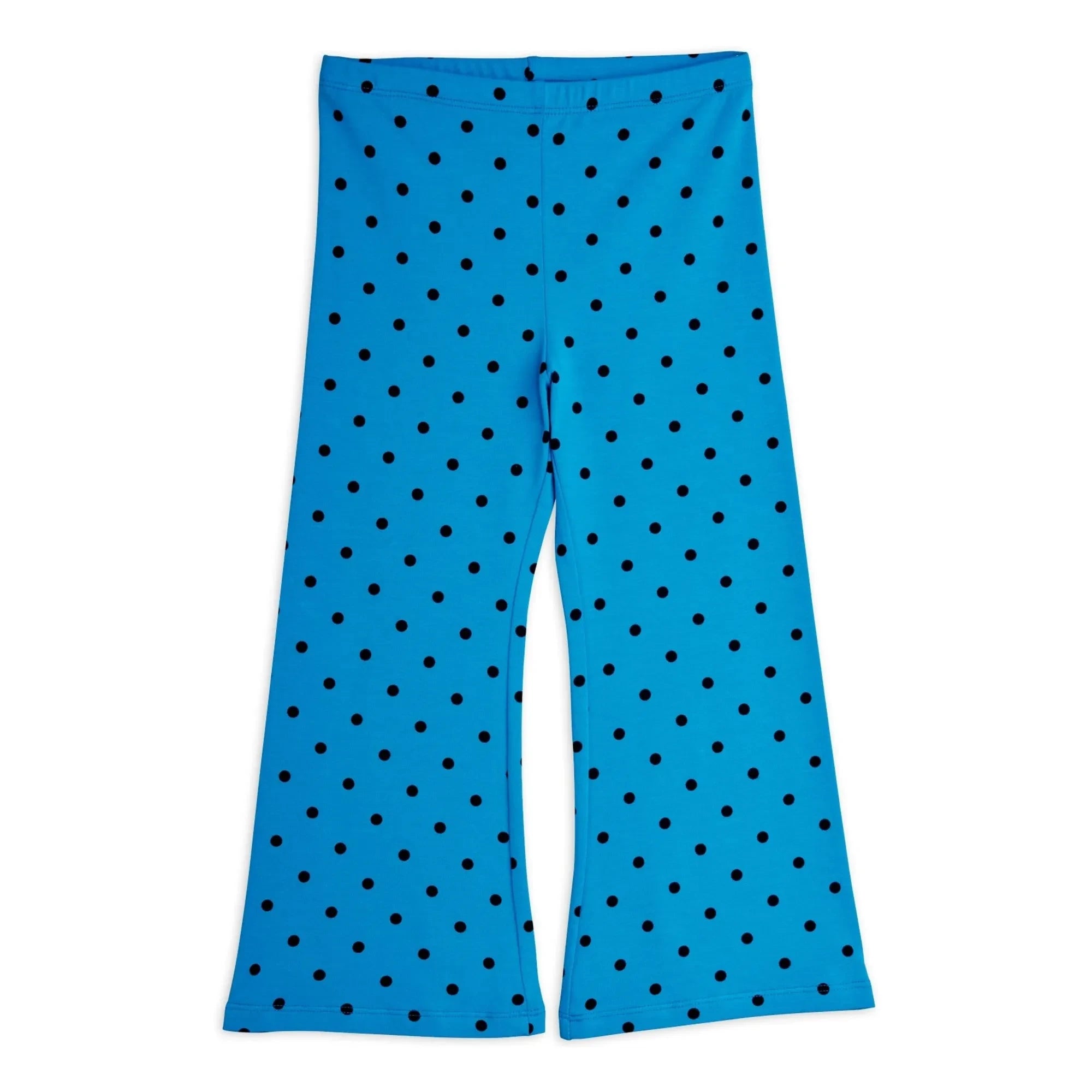Mini Rodini - Pantalones acampanados de algodón orgánico | Azul azur