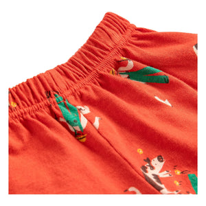 Bobo Choses - Pantalón corto de granja de algodón orgánico | Rojo