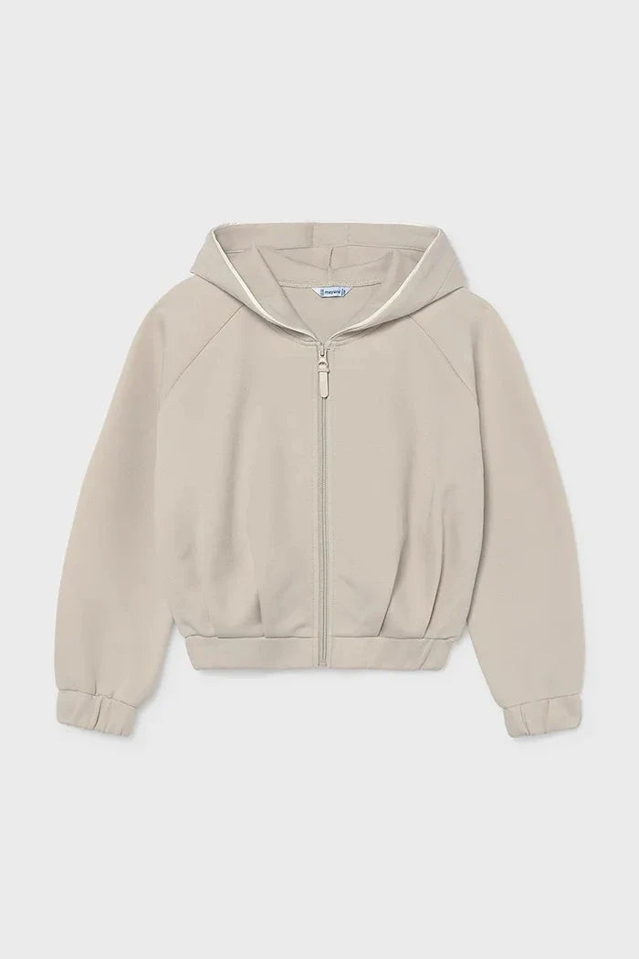 Sudadera Mayoral con cremallera, capucha y algodón para niños
