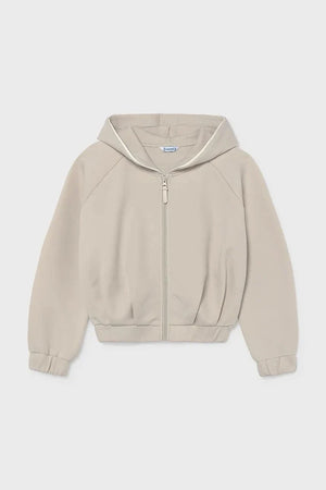 Sudadera Mayoral con cremallera, capucha y algodón para niños