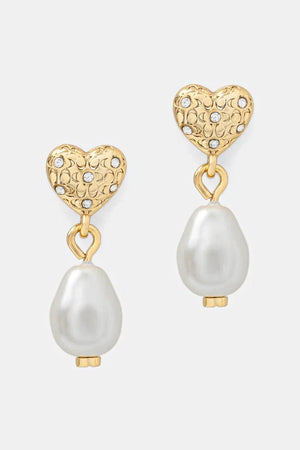 Pendientes metálicos Coach para mujer