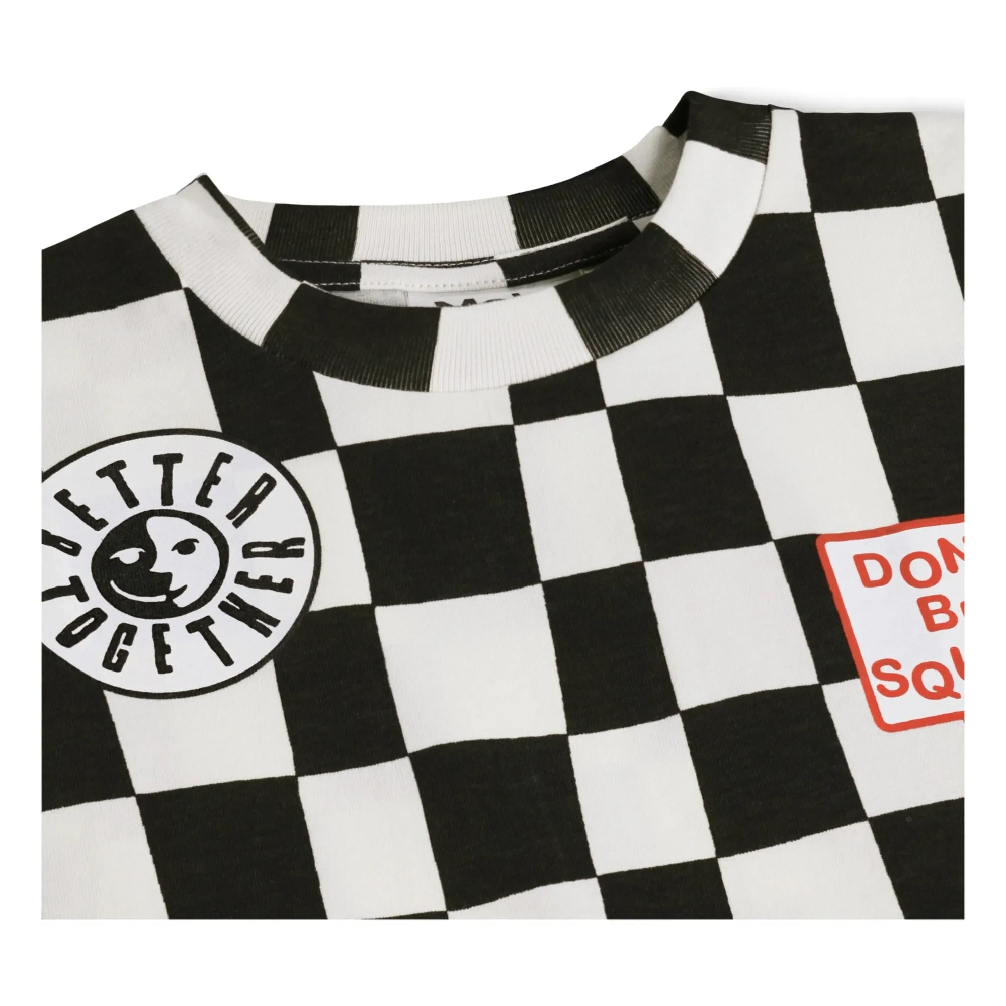 Molo - Camiseta de algodón orgánico Riley Damier | Negro