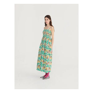Bobo Choses - Vestido de algodón orgánico sin tirantes Herbalist | Crudo