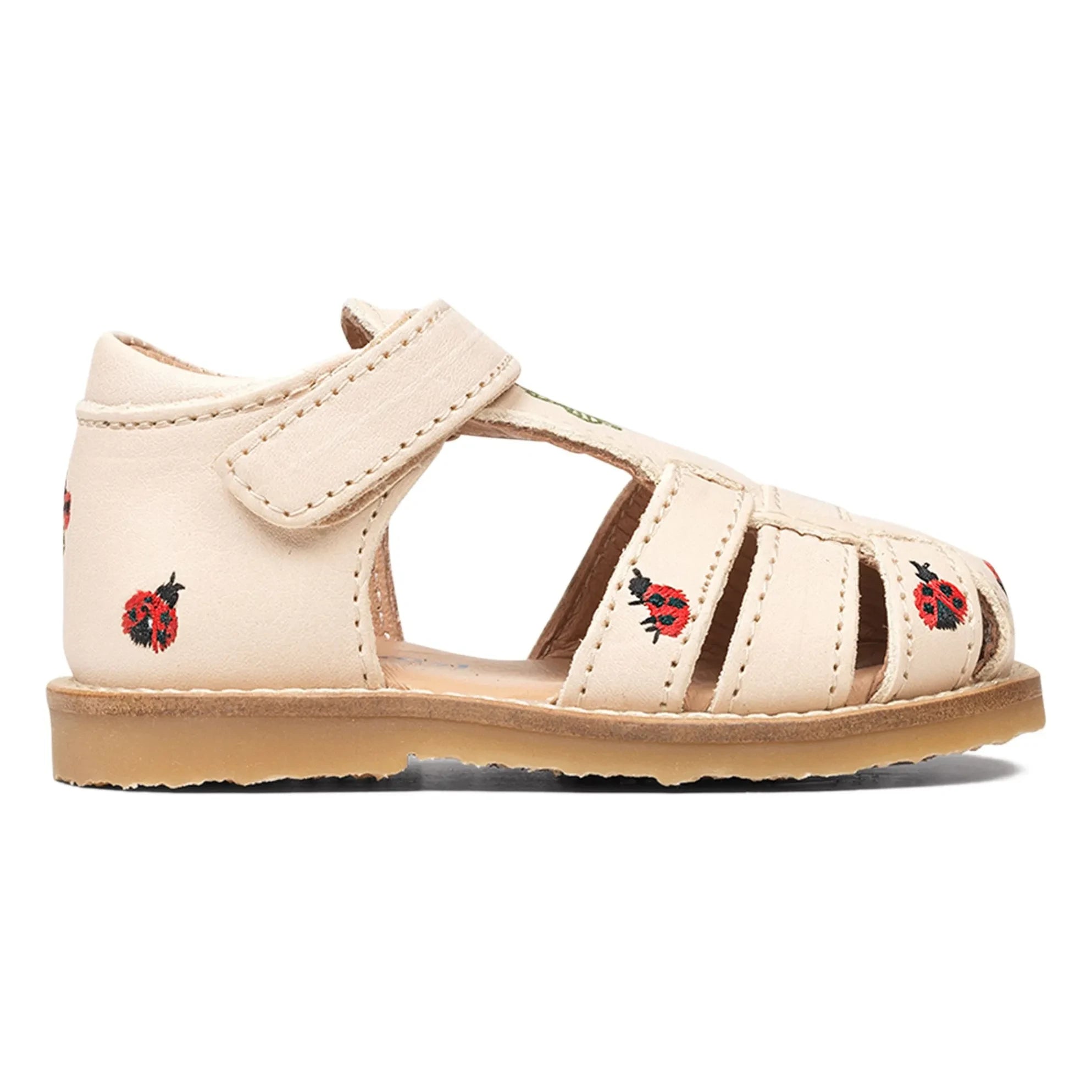 Petit Nord - Sandalias bordadas de mariquita - Colección Uniqua | Crema