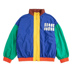 Bobo Choses - Chaqueta de chándal de fibra reciclada con bloques de color | Azul