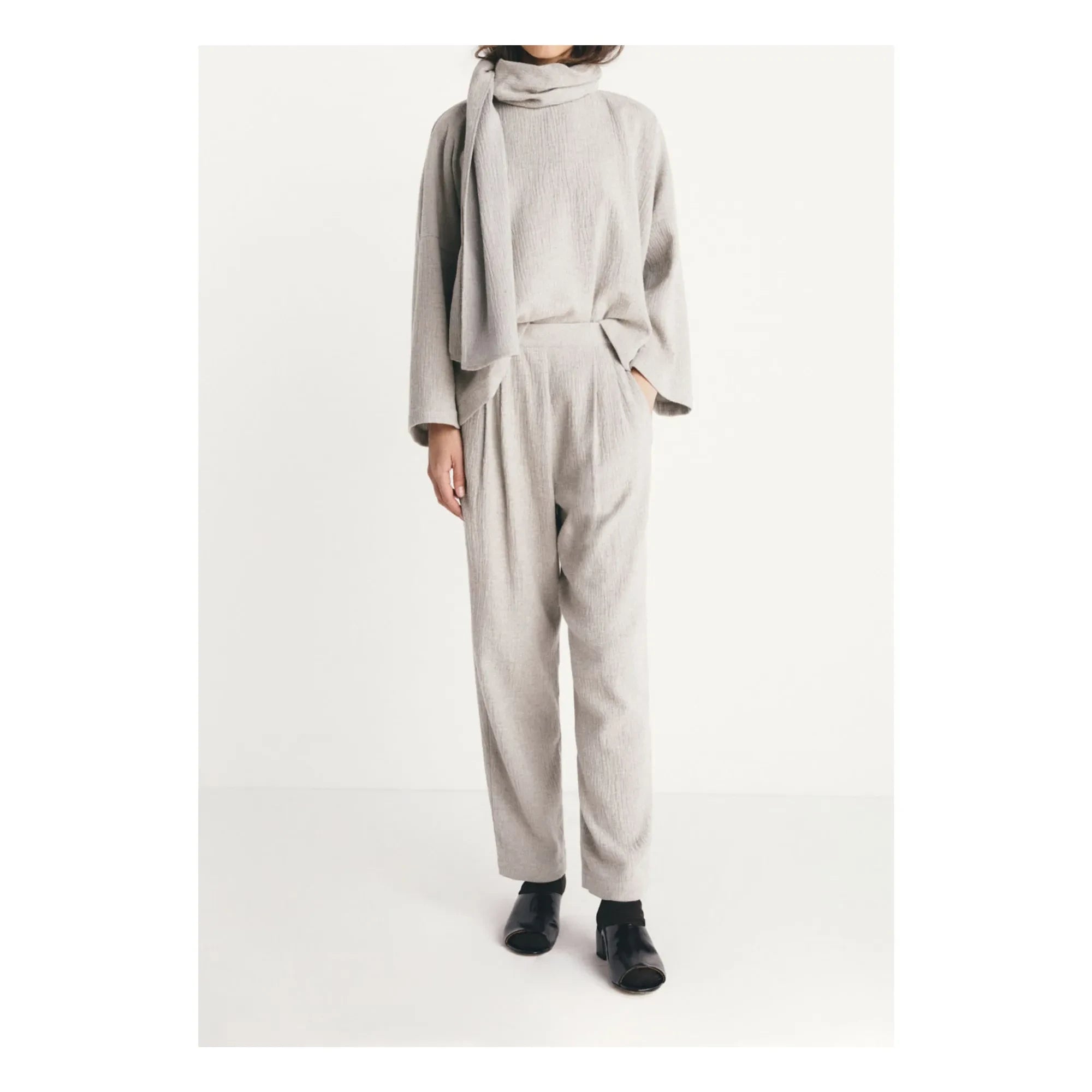 Masscob - Top Dorian Lana Virgen | Gris