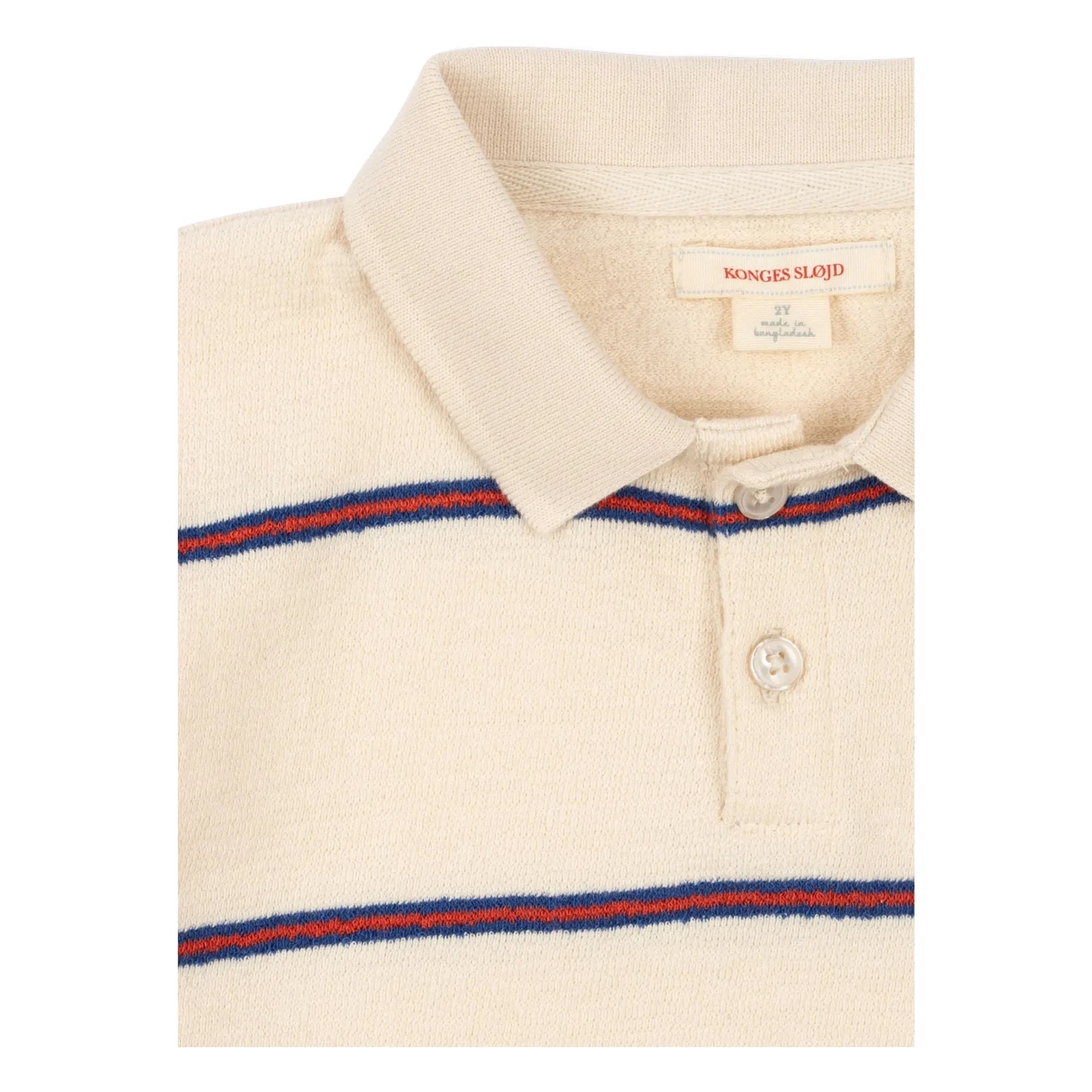 Konges Sløjd - Polo de algodón orgánico a rayas | Beige