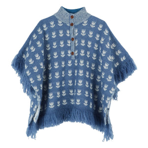 Emile et Ida - Poncho de lana Lale | Azul
