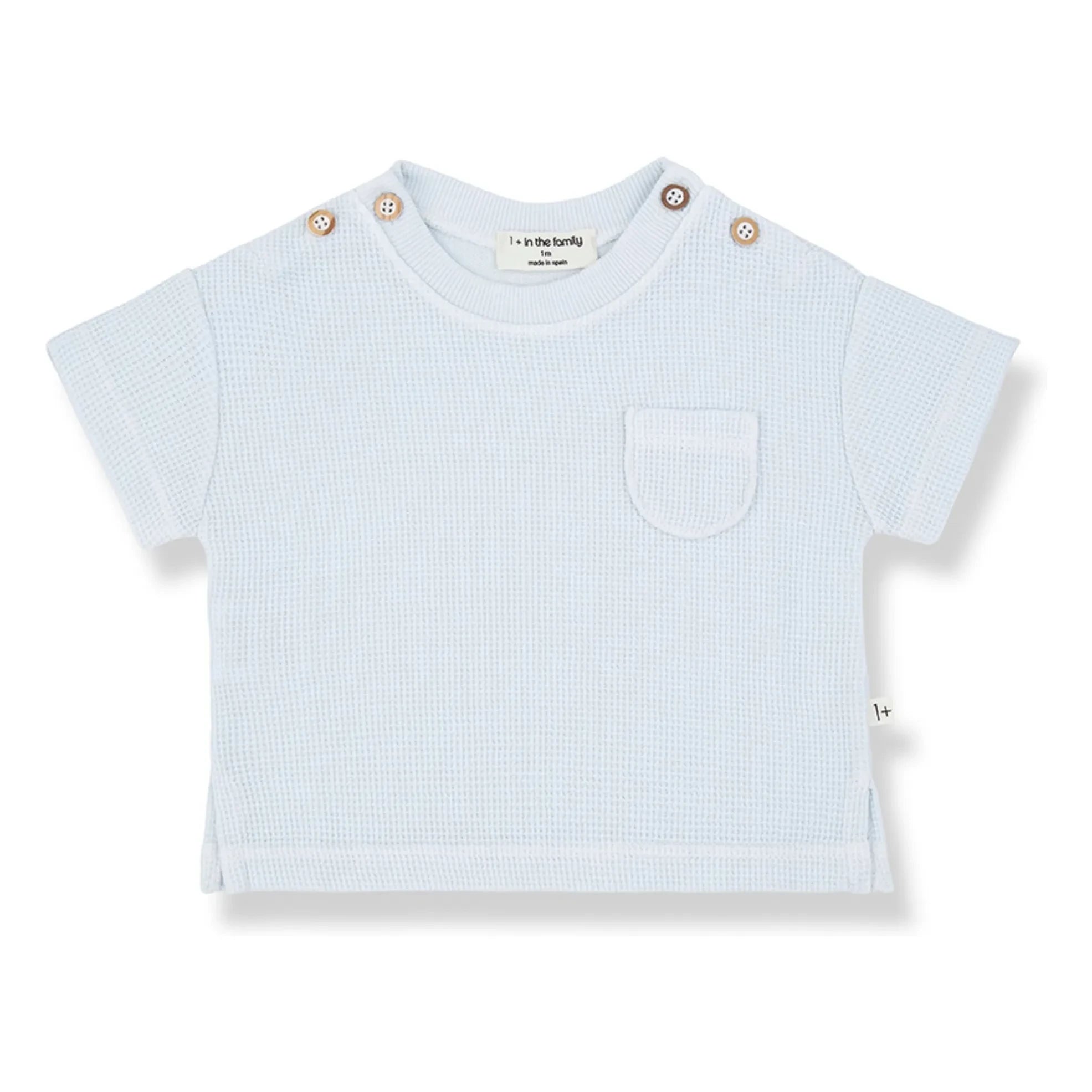 1+ in the family - Camiseta Delion Waffle | Azul claro