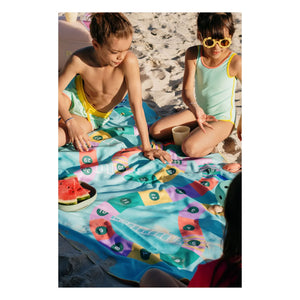 Quut - Toalla de playa de microfibra Echelle et Serpent | Azul