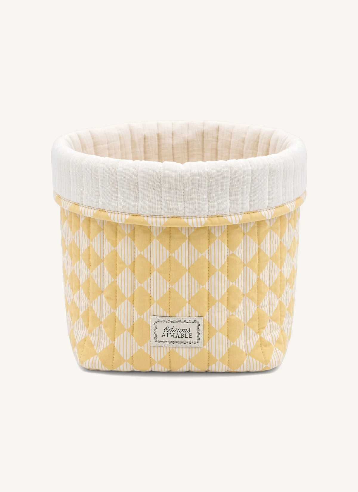 Editions Aimable - cesta de almacenamiento Paul | Harlequin Poplin