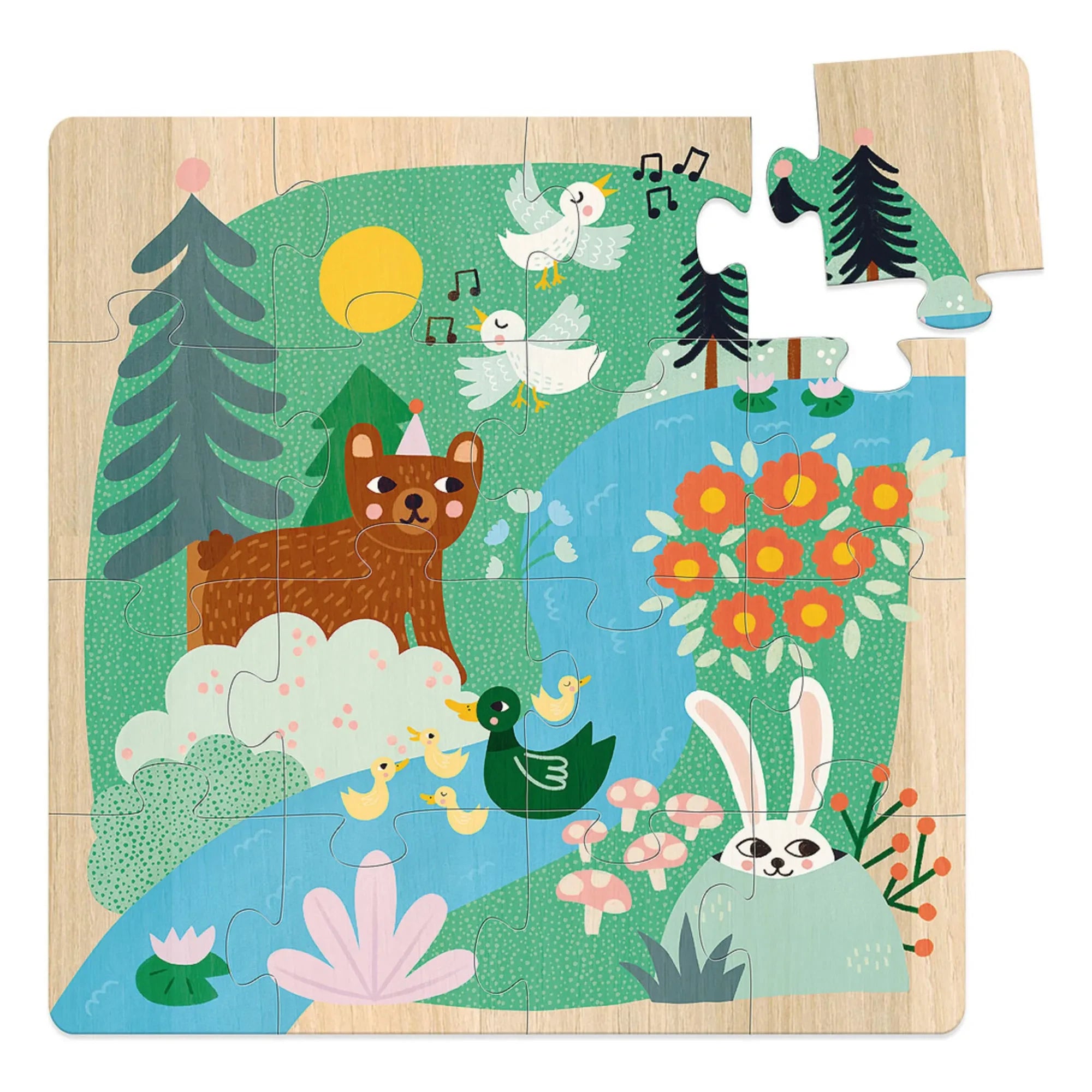 Vilac - Set de 3 Puzles de Animales del Mundo - 16 Piezas