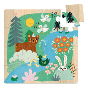 Vilac - Set de 3 Puzles de Animales del Mundo - 16 Piezas