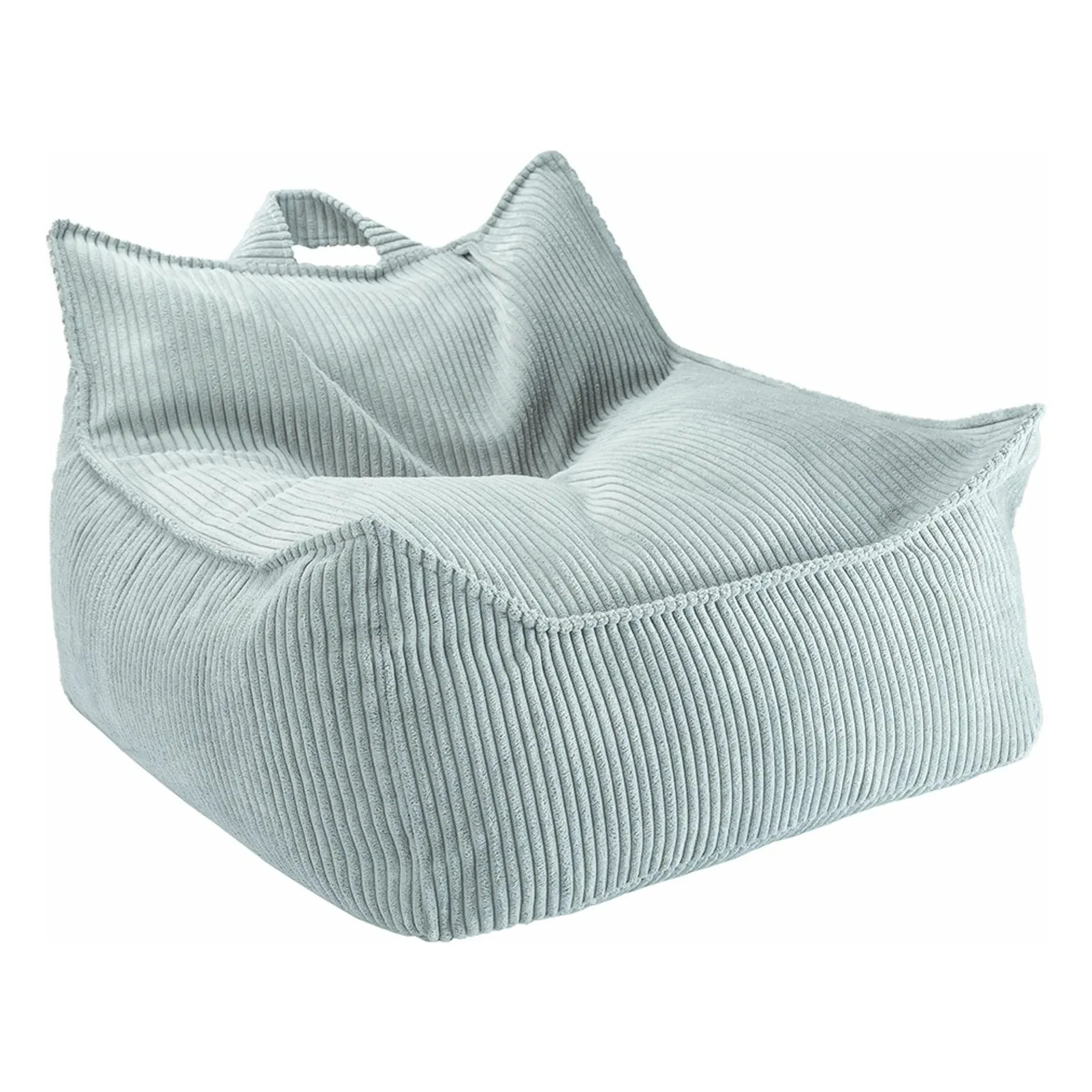 Wigiwama - Sillón individual de terciopelo | Azul claro